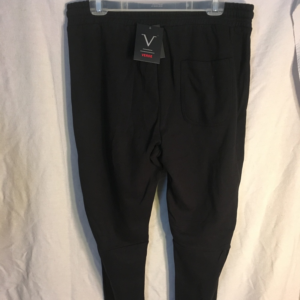 NWT Verde Men's jogger pants front zippered pockets XL